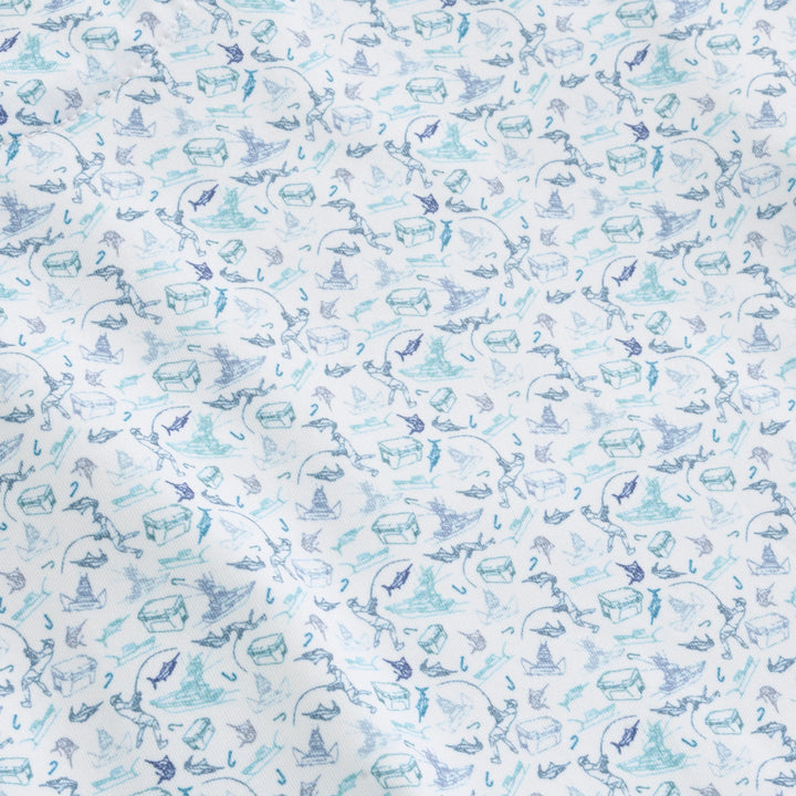 Genteal S26 Offshore Printed Performance Polo - High Tide