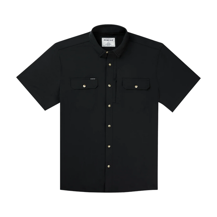Poncho Men’s “The Burnt End” S/S Slim Shirt - Black