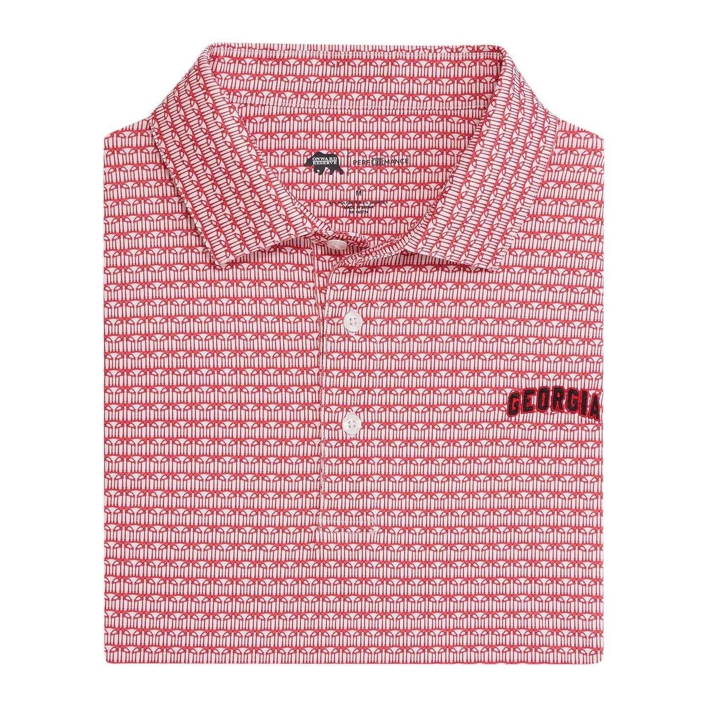 Onward Reserve UGA Arches Printed Polo - White