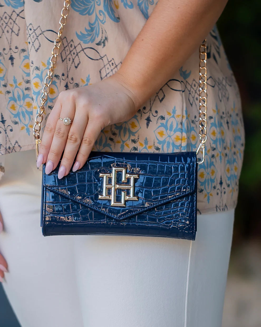 CH Carlington Clutch/Crossbody - Navy EC Patent