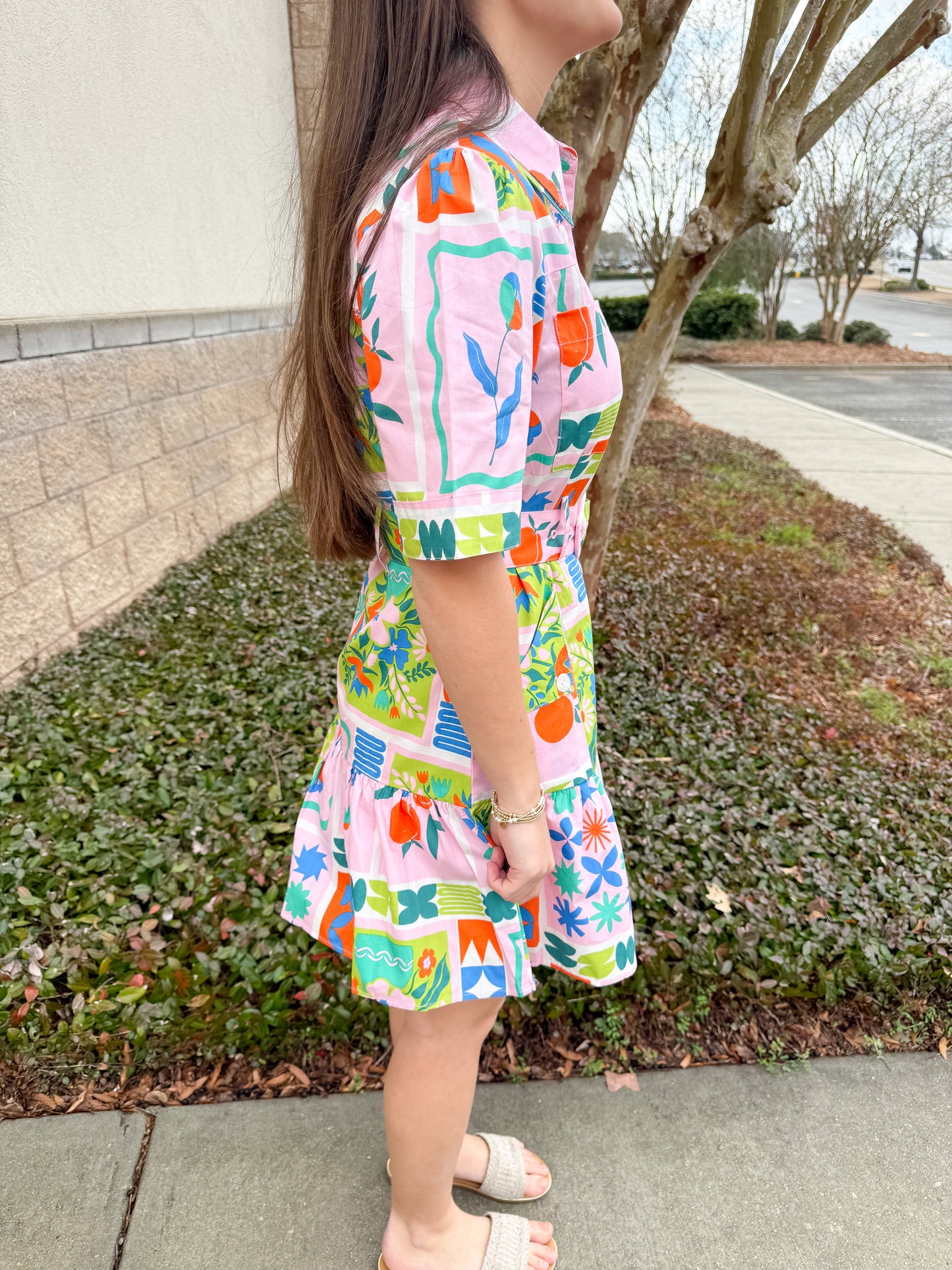 Post Card Belt Dress