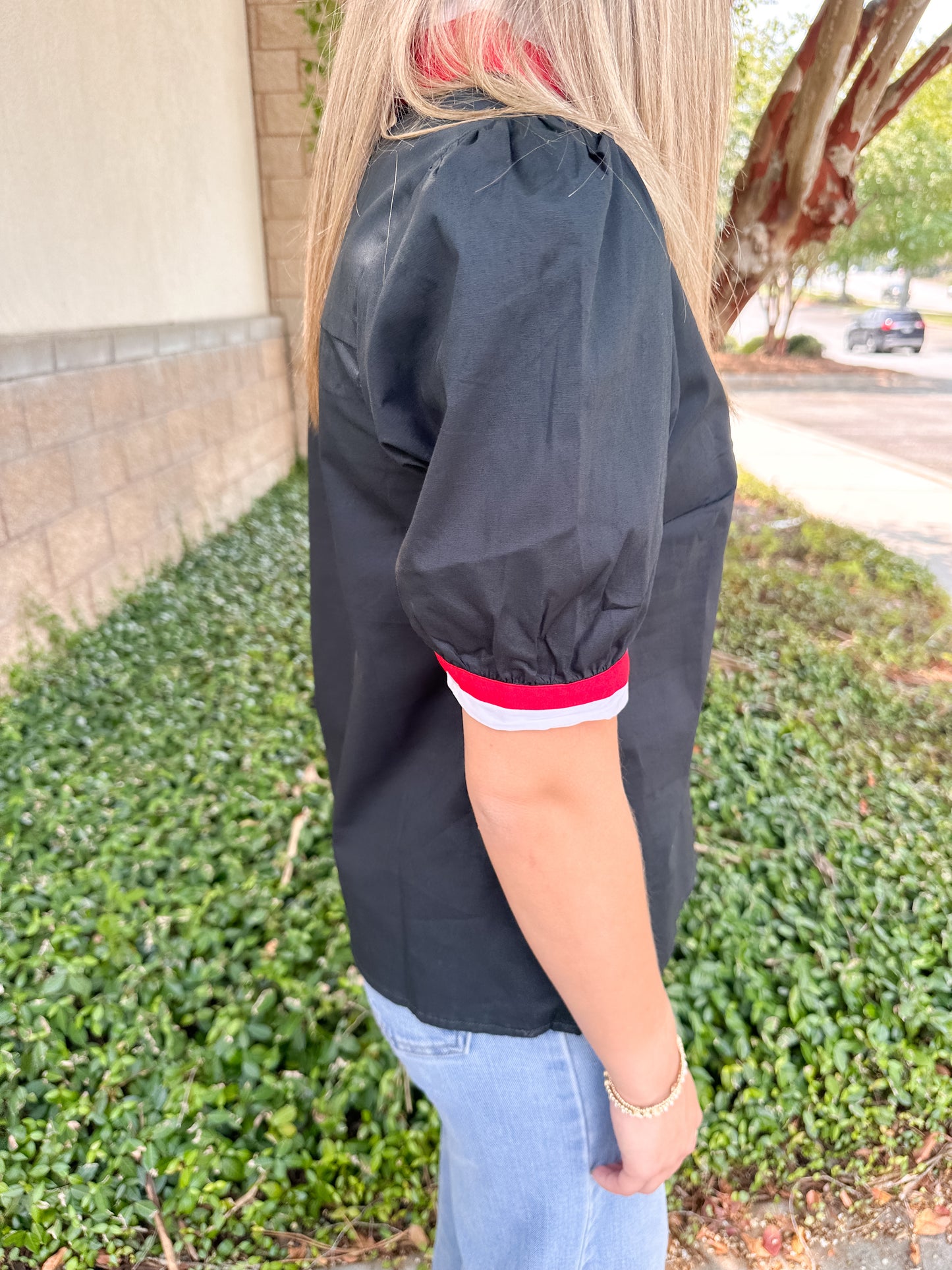 Tricia Top - Red & Black
