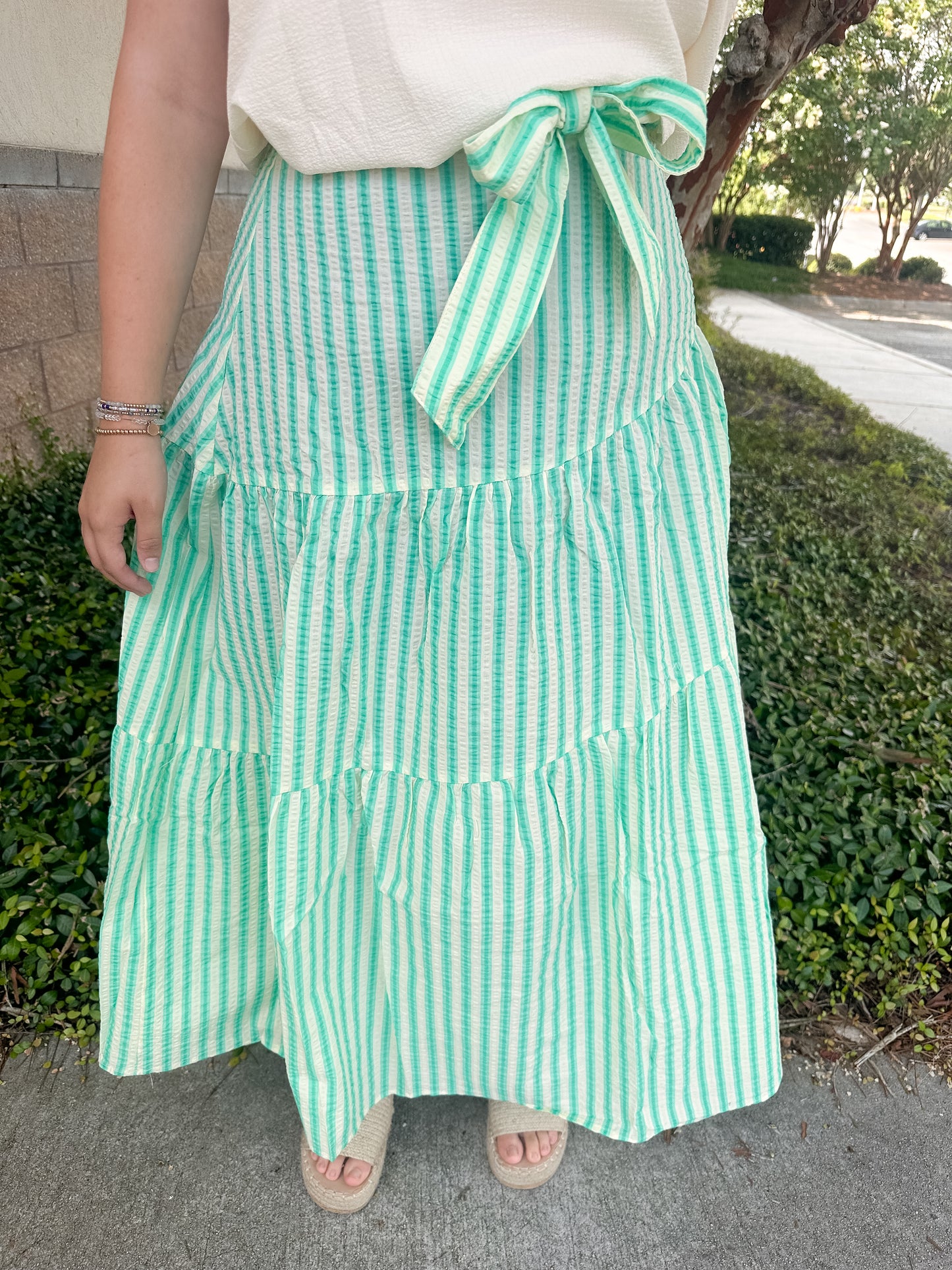 Delia Tie Maxi Skirt