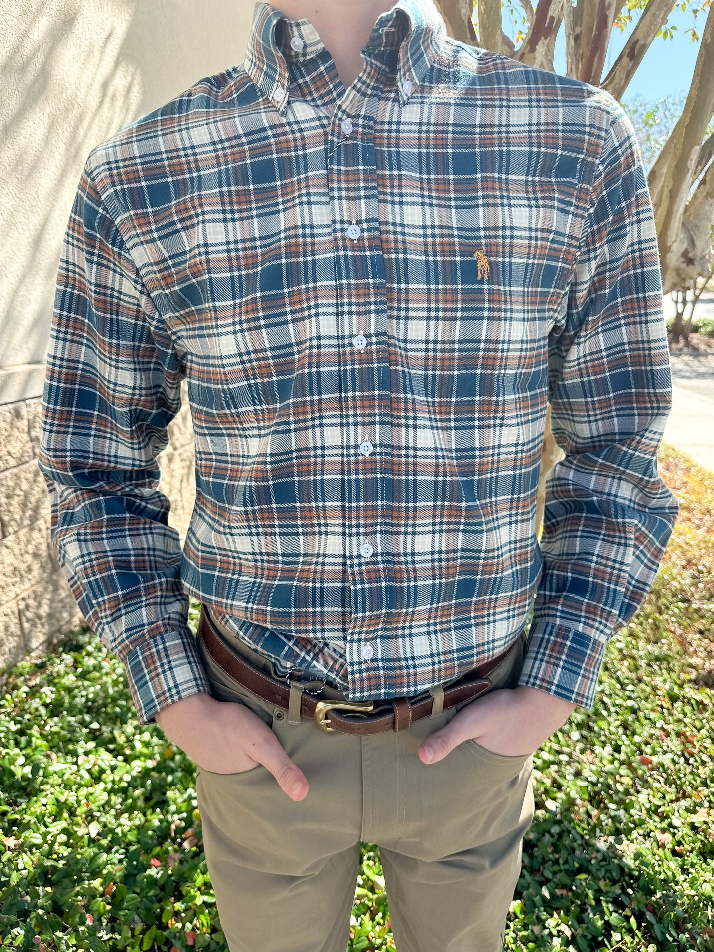 S. Casanova F25 Marcus Plaid Button Down