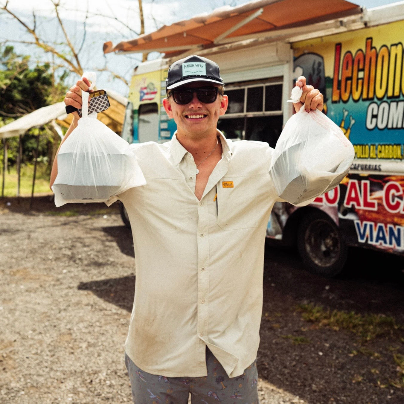 Marsh Wear Men’s Lenwood Tech S/S Button Down - Stone