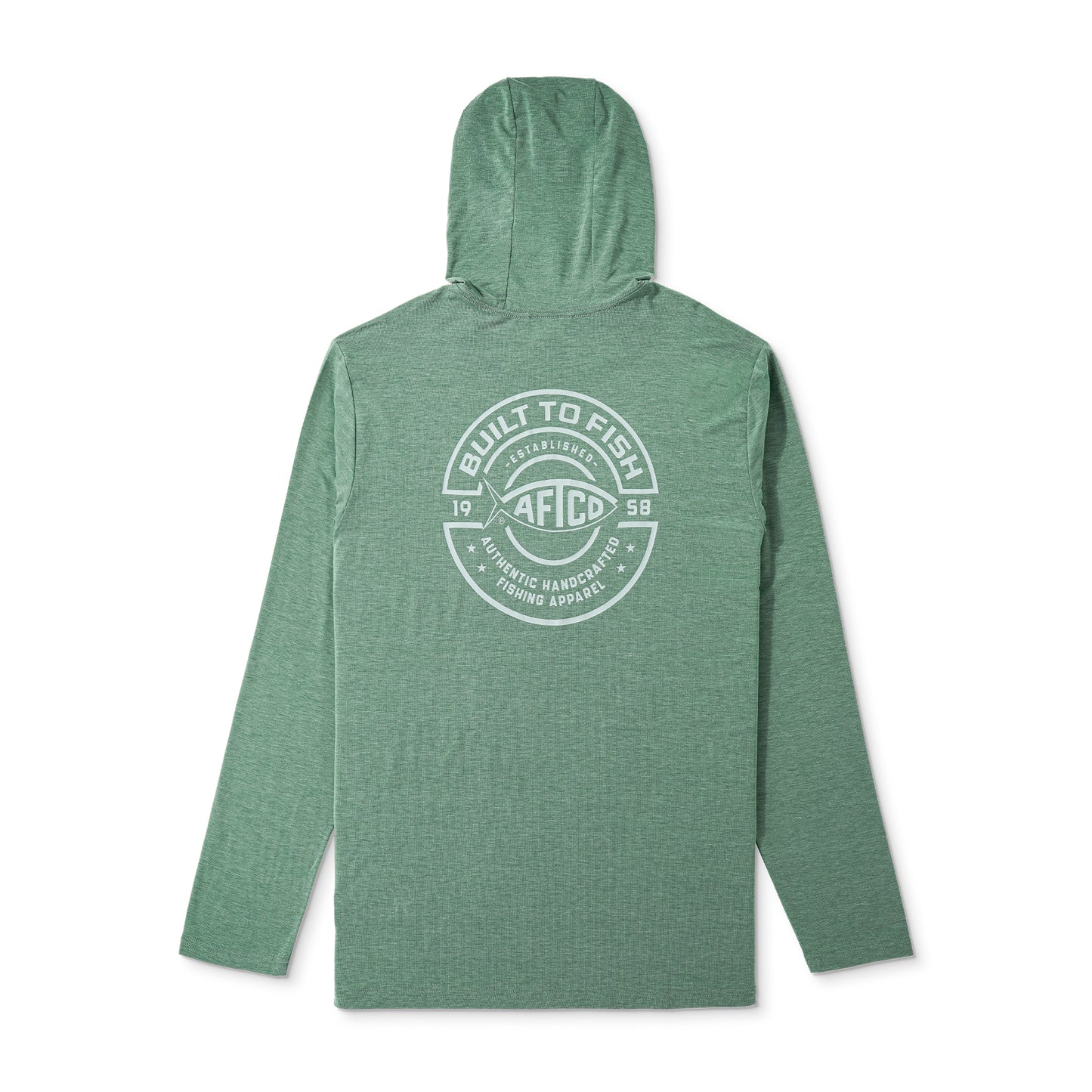 Aftco Men’s Ocean Bound UPF Hoodie - Duck Green Heather