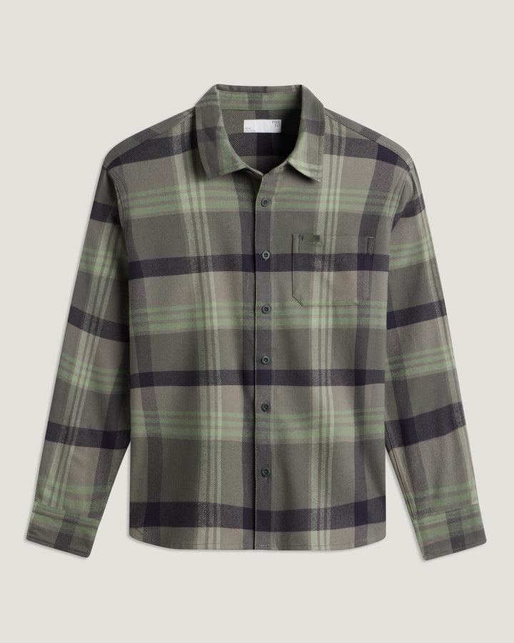 Free Fly Men’s Seawool Flannel Skirt - Dark Forest Plaid