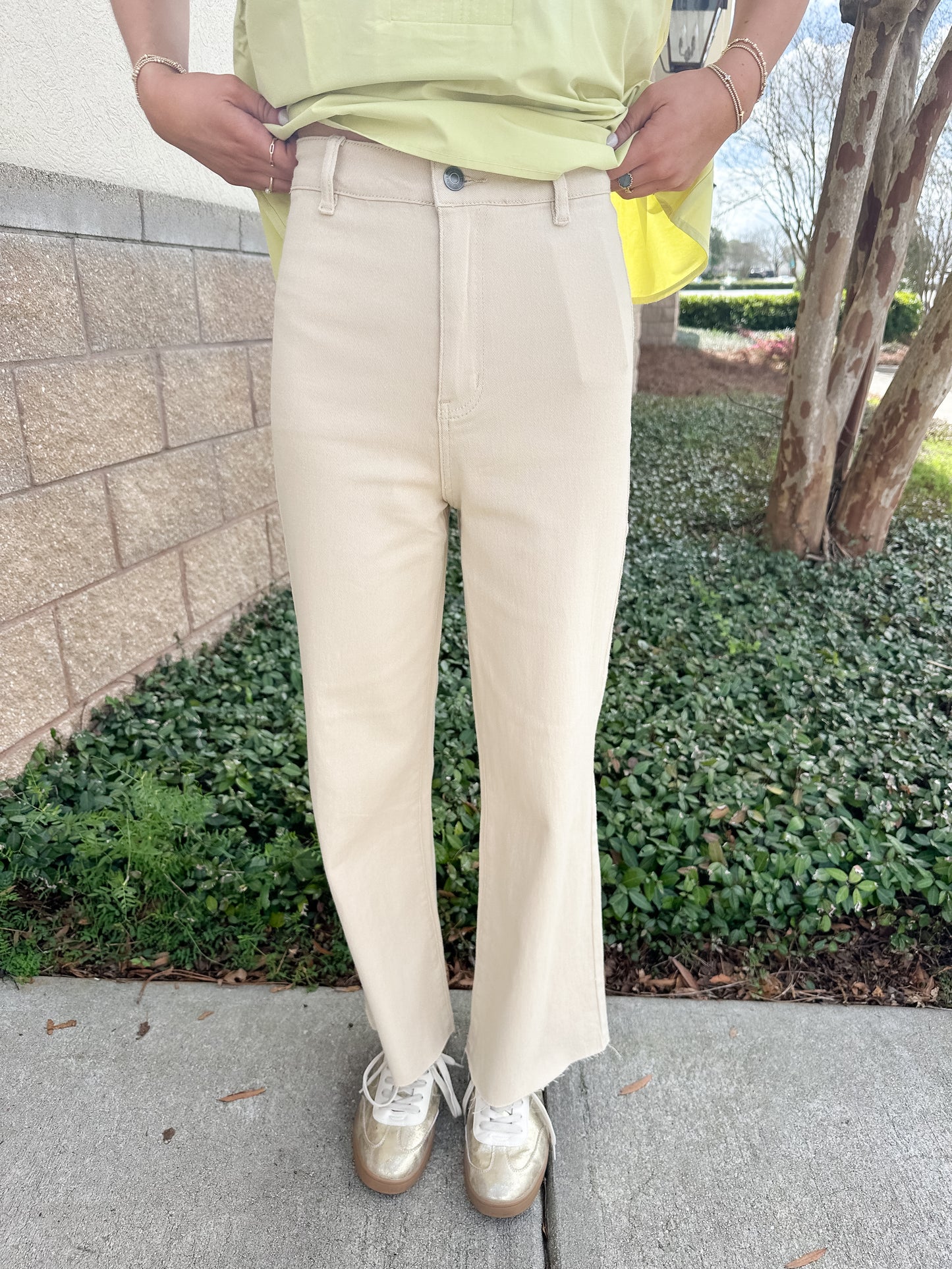 AW Wide Leg Jeans - Khaki