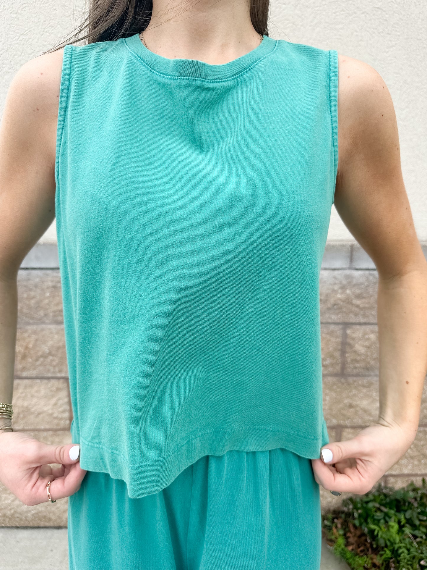 Sloane Jersey Muscle Tank - La Palma