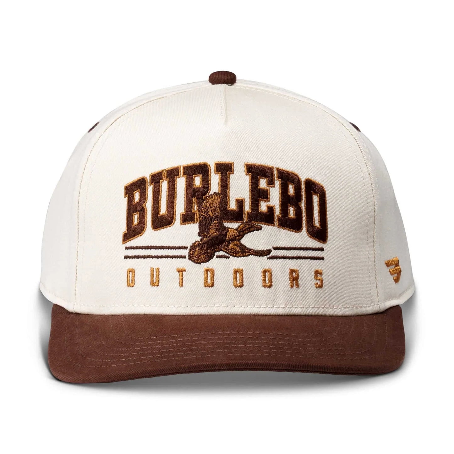 Burlebo Men’s Cap - Fly Wild - Cream & Brown Bill