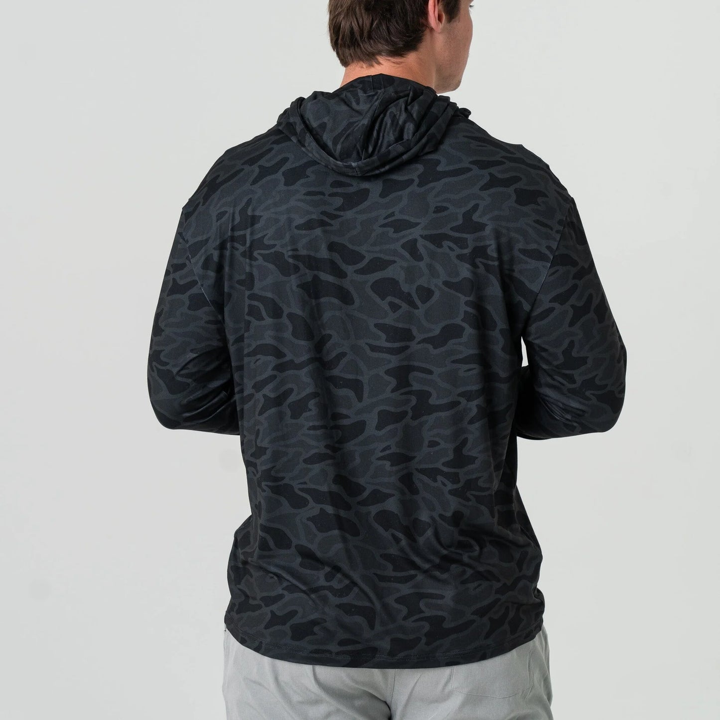 Burlebo Men’s Performance Hoodie - Black Camo