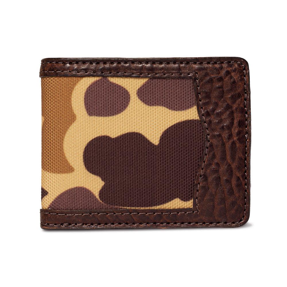 Mission Mercantile Campaign Leather Bifold Wallet - Smoke Vintage Camo
