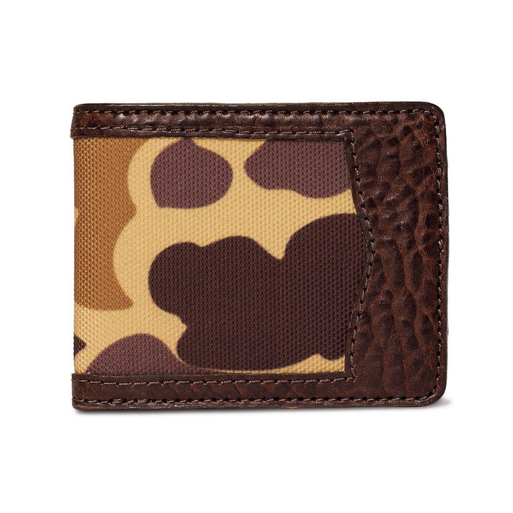 Mission Mercantile Campaign Leather Bifold Wallet - Smoke Vintage Camo