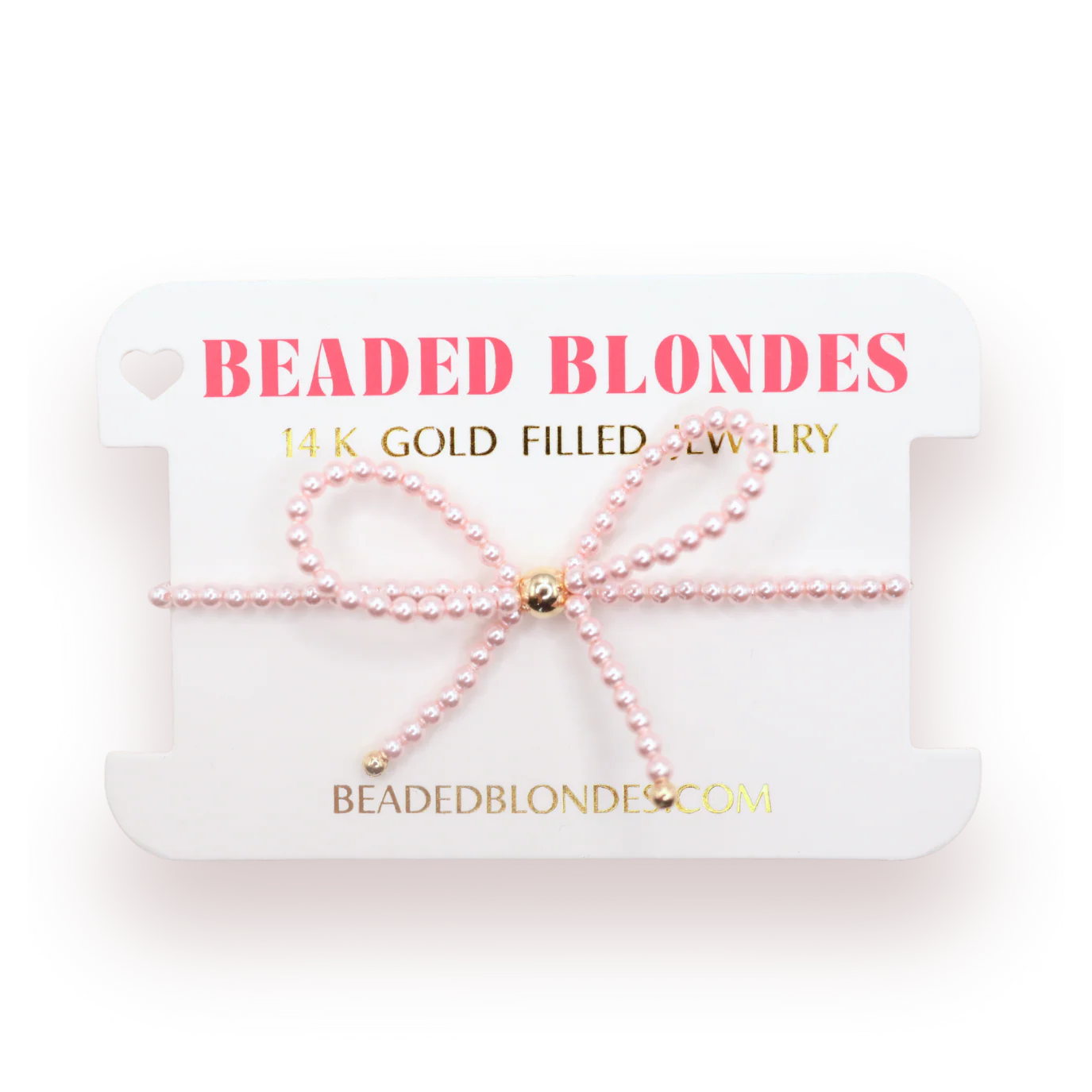 Beaded Blondes - Pink Pearl Bow