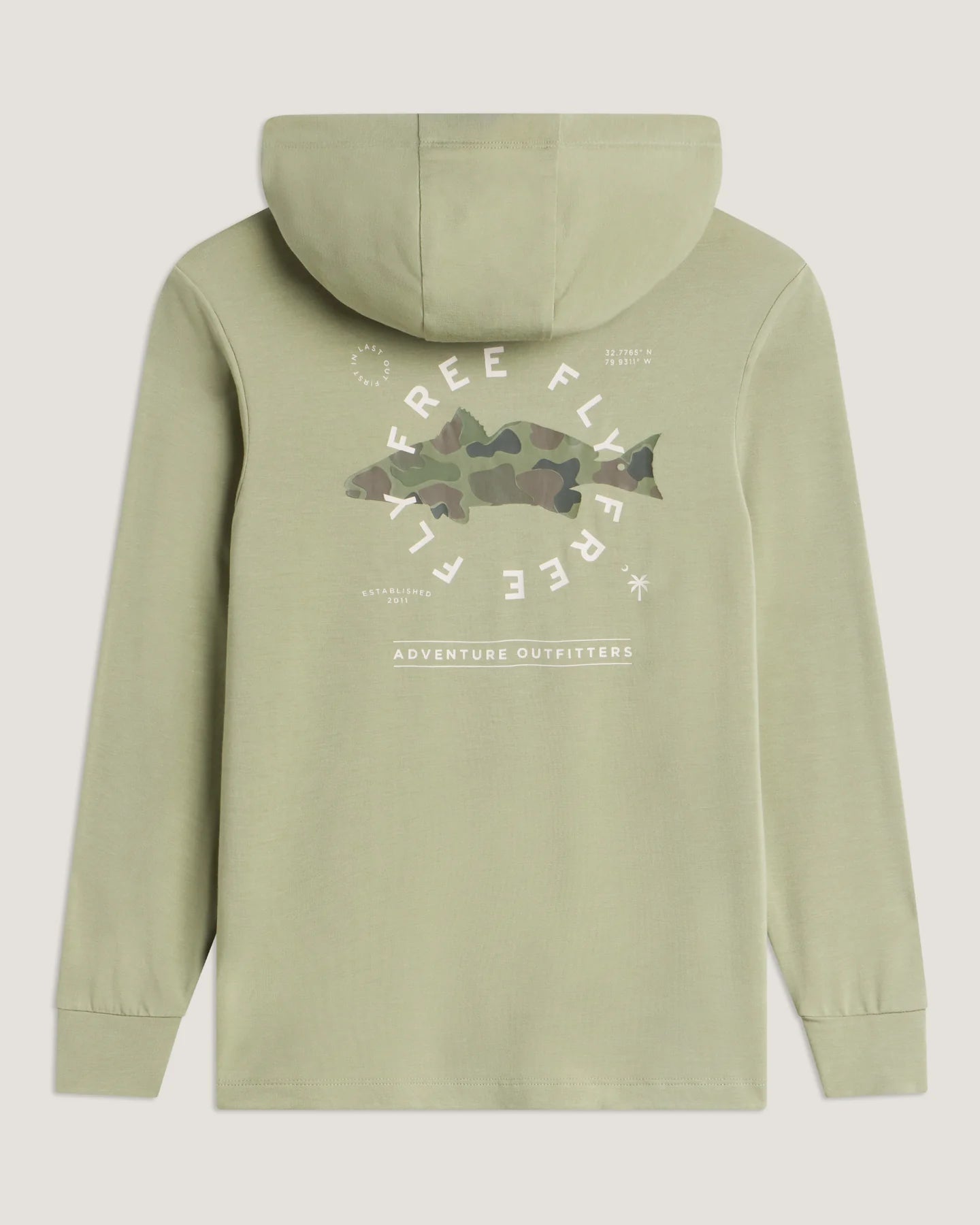 FreeFly Youth Bamboo Shade Graphic Hoodie - Tea