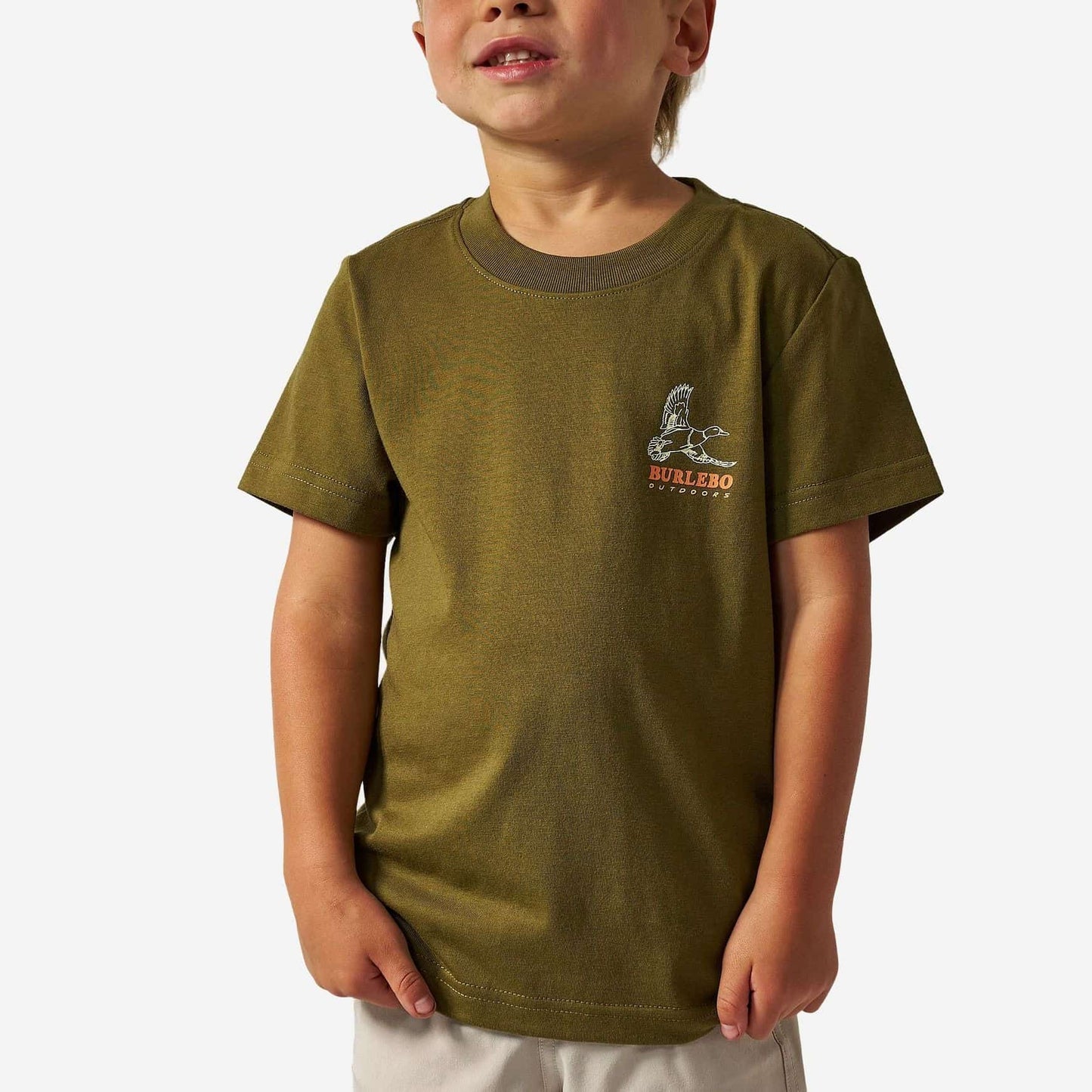 Burlebo Youth S/S T-Shirt - Duck Wild - Hunter Green