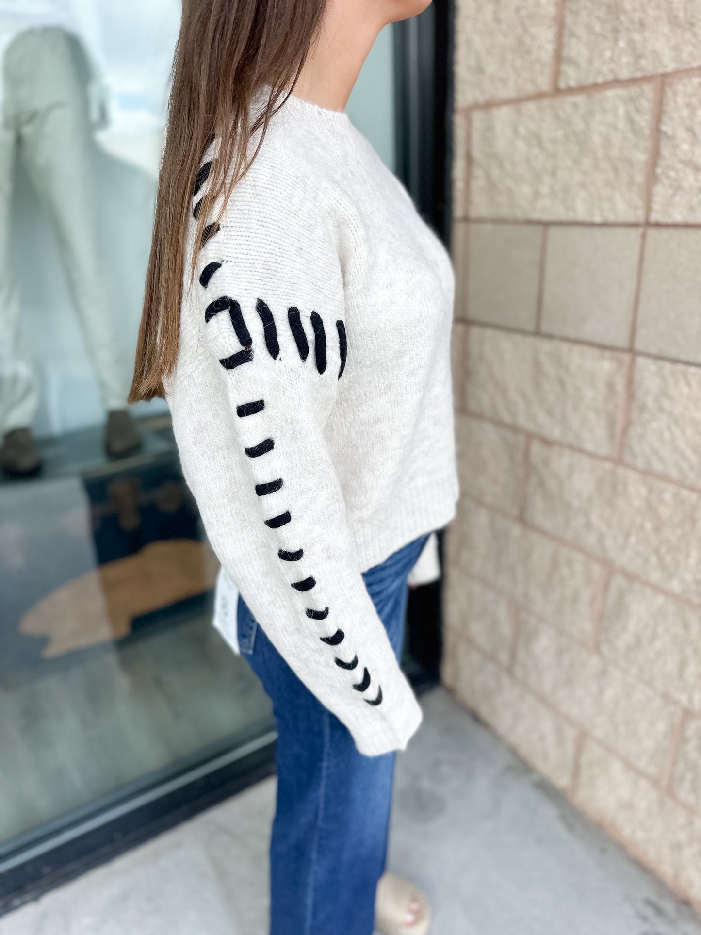 Victoria Contrast Stitch Sweater