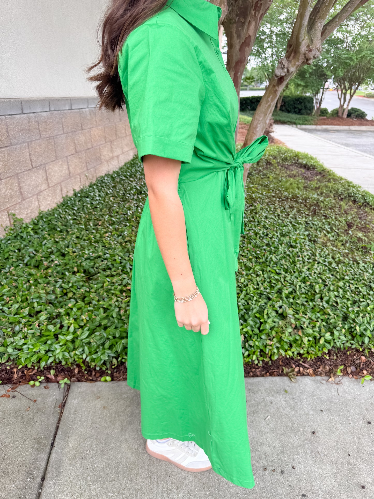 Henry Midi Dress - Green