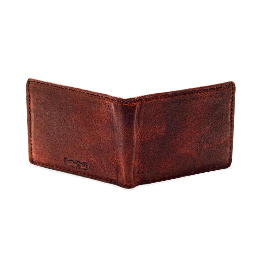 Mission Mercantile Campaign Leather Bifold Wallet - Whiskey