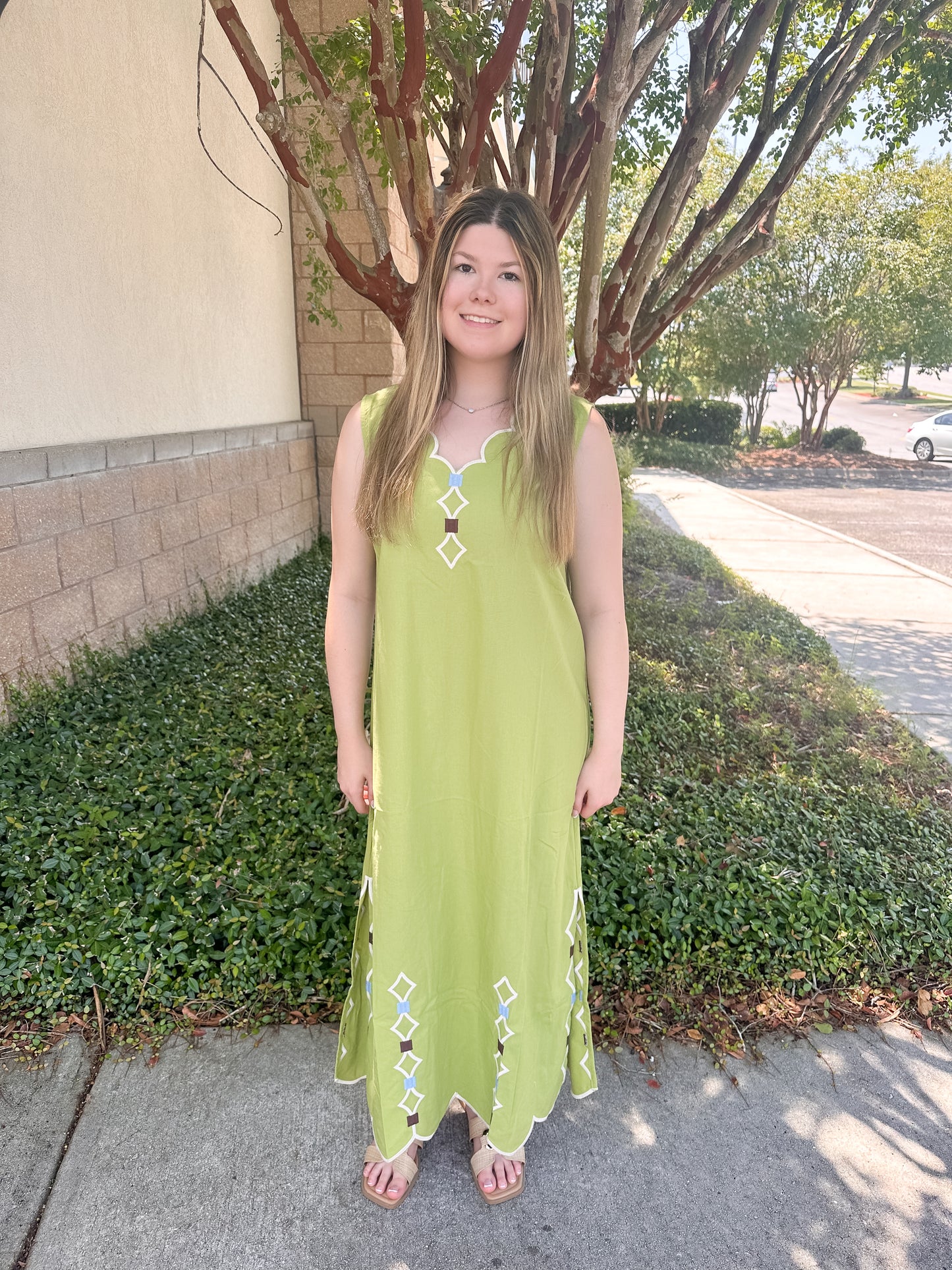 Edna Scallop Dress - Citrus