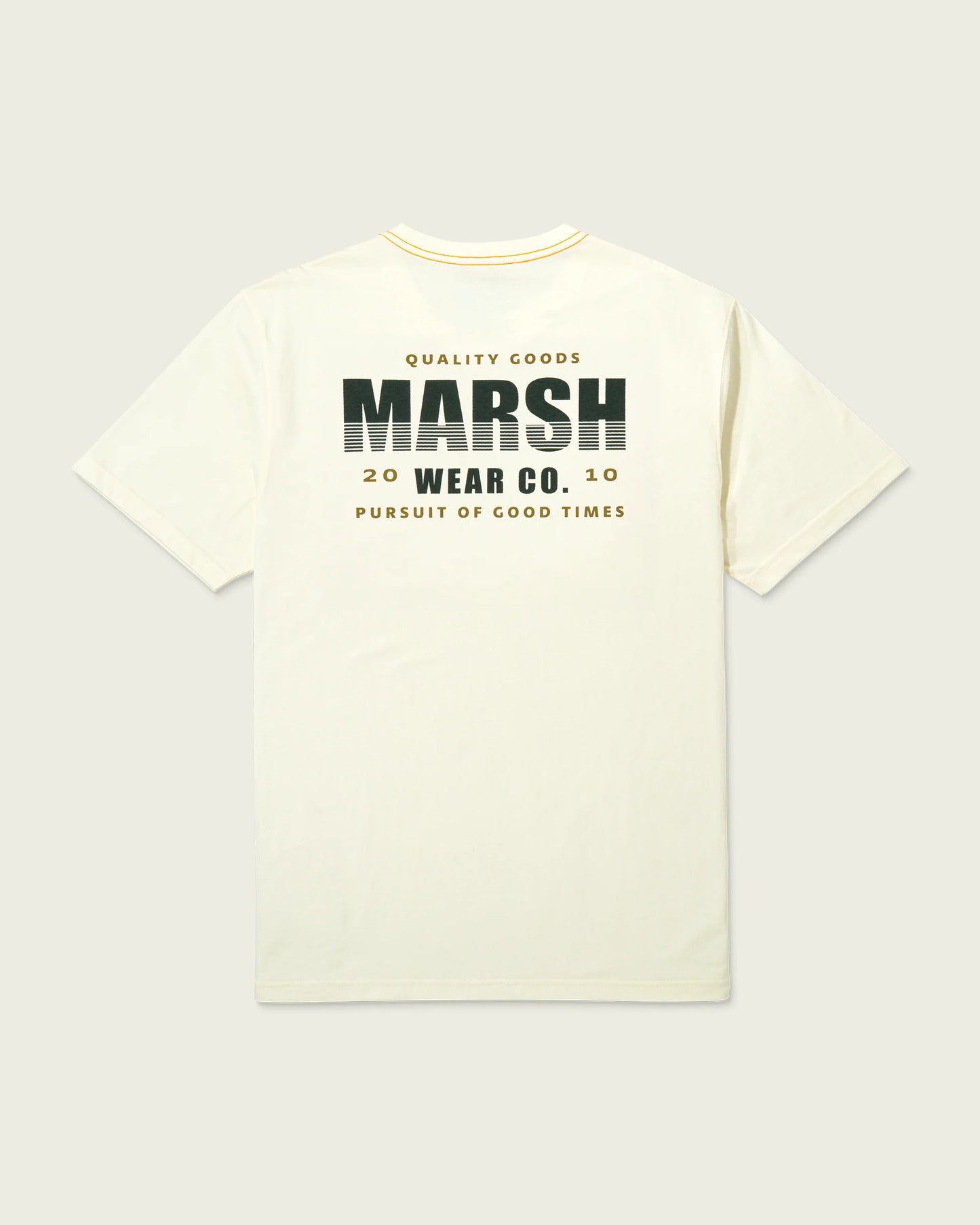 Marsh Wear Men’s Linear S/S Pocket T-Shirt - Vintage White