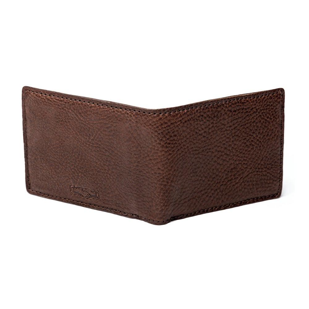Mission Mercantile Campaign Leather Bifold Wallet - Smoke