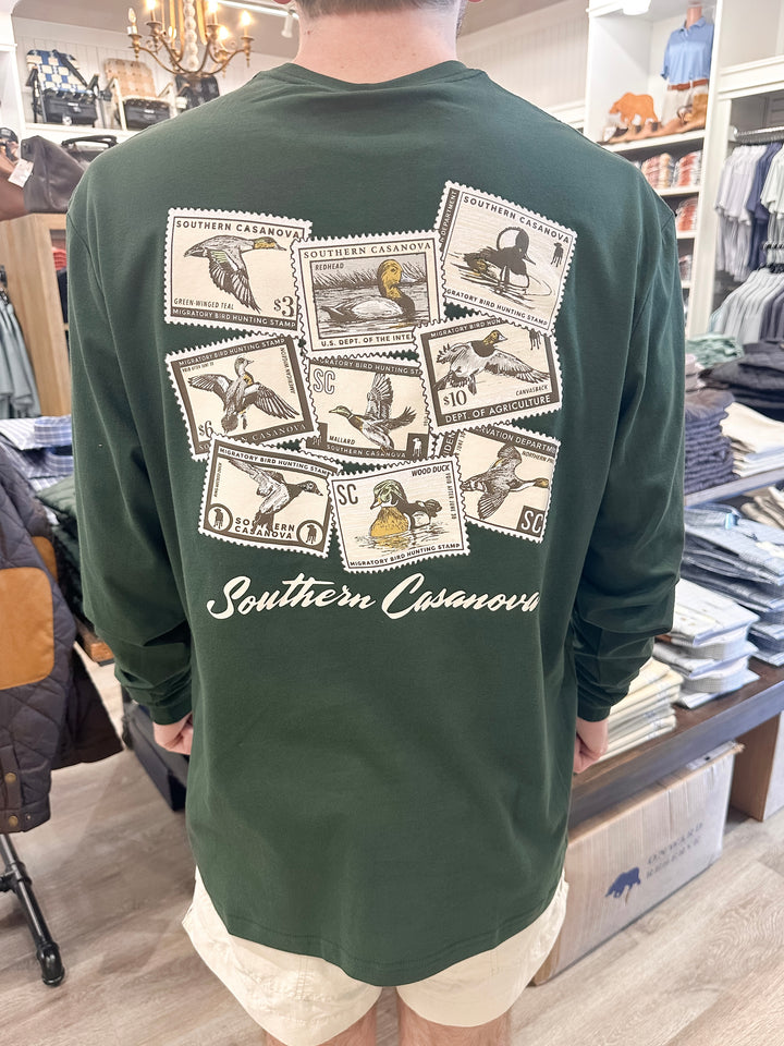 S. Casanova Duck Stamp Collage L/S T-Shirt