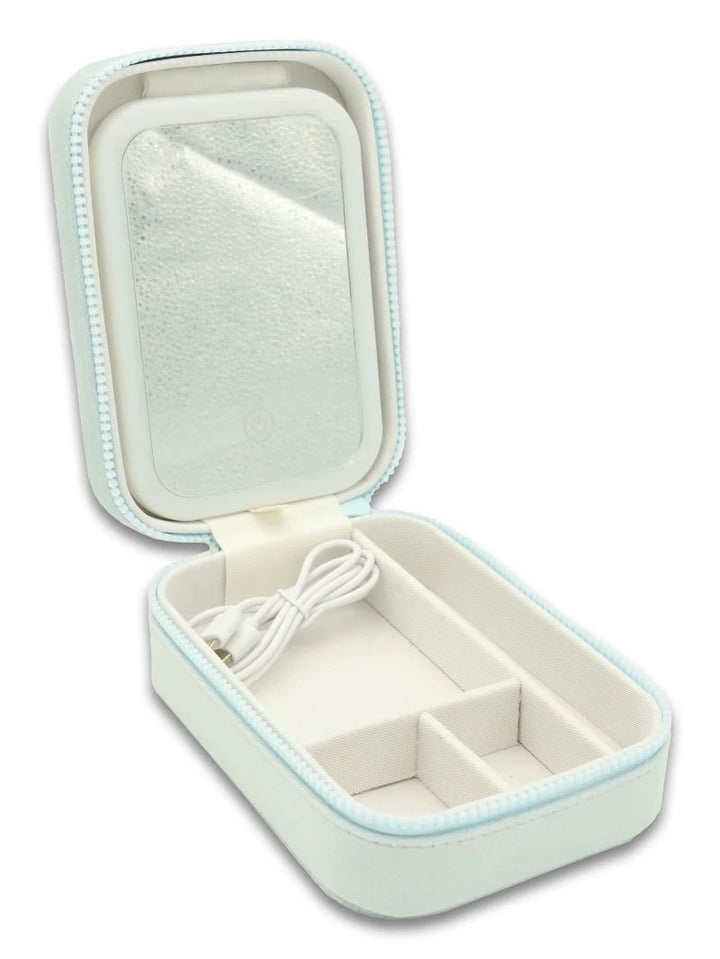 Simply Light Up Jewelry Box - Light Blue Velvet