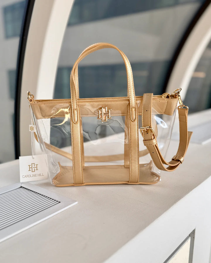 CH Molly Clear Mini Tote- Gold