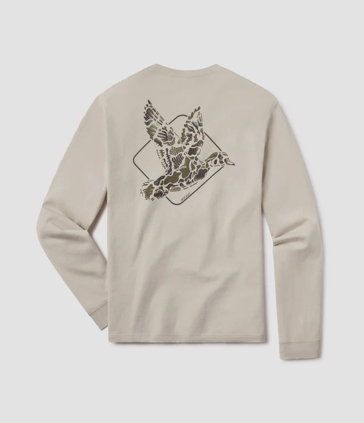 SSCO Men’s Camo Flight L/S Pocket T-Shirt - Taupe