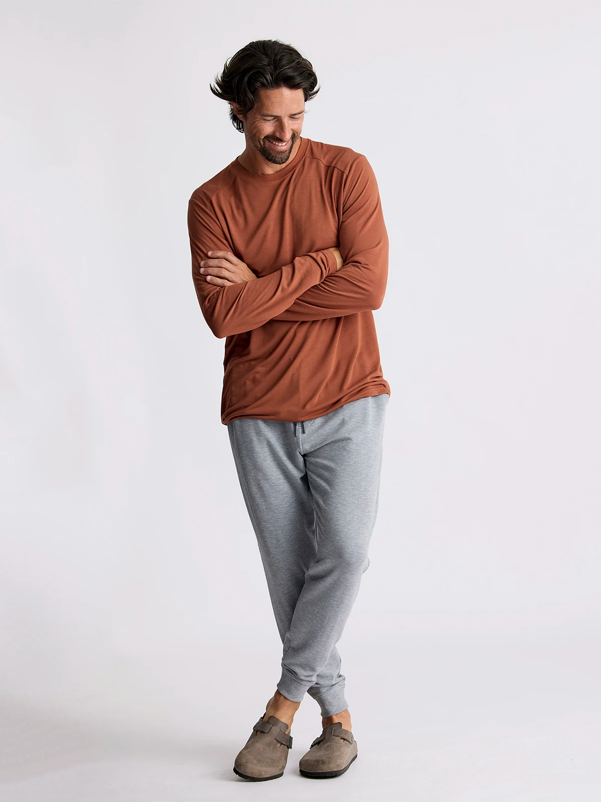 FreeFly Men’s Bamboo Lightweight Fleece Jogger - Heather Grey