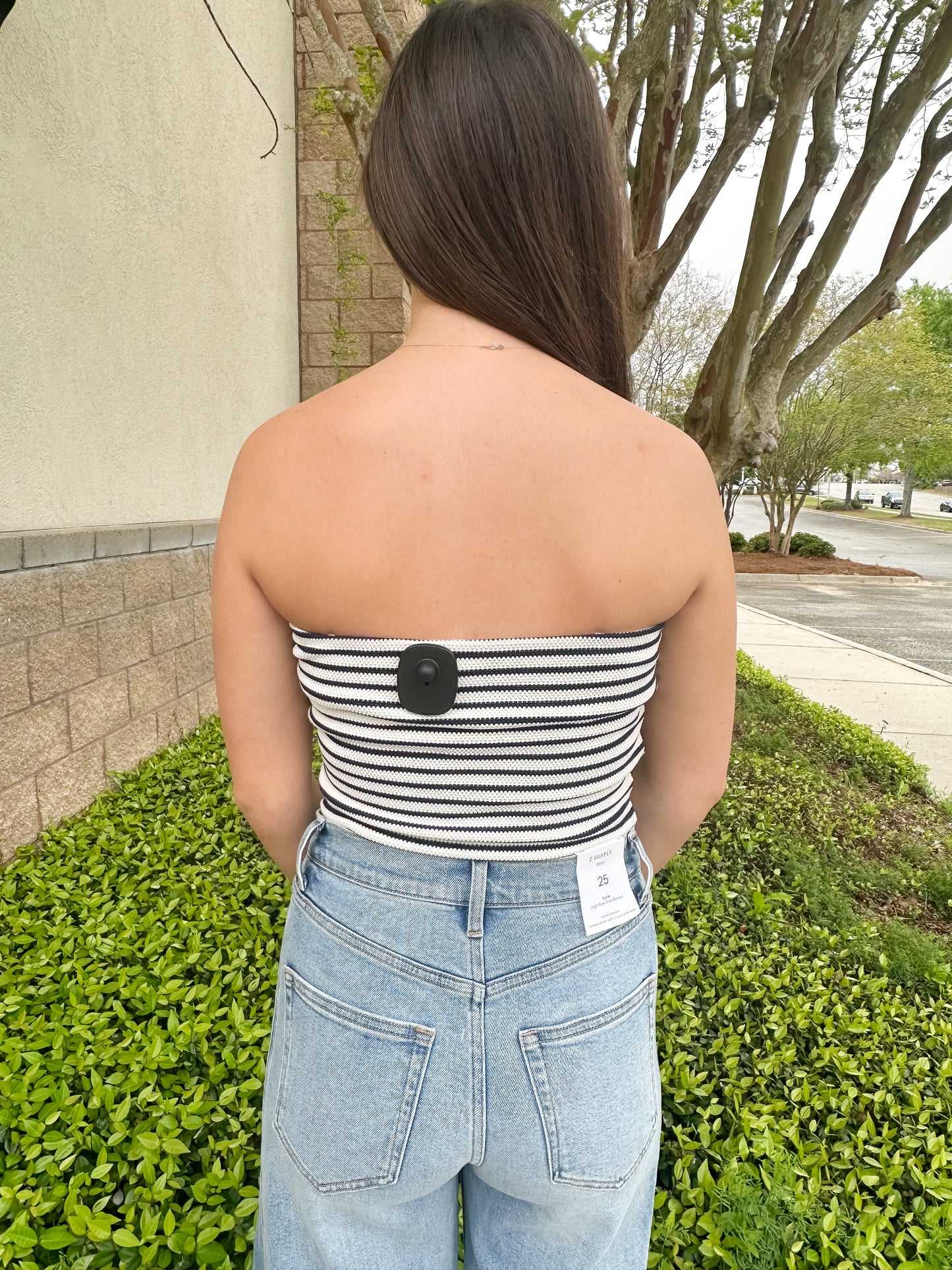 Caffari Stripe Tube Top - Eclipse Navy