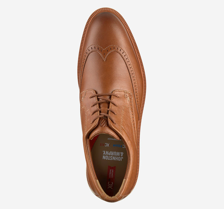 Johnson & Murphy XC+ Parker Wingtip Dress Shoe - Tan WP Full Grain