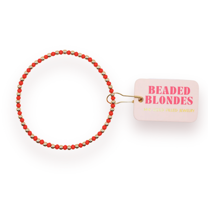 Beaded Blondes Bright Red Demi Bracelet