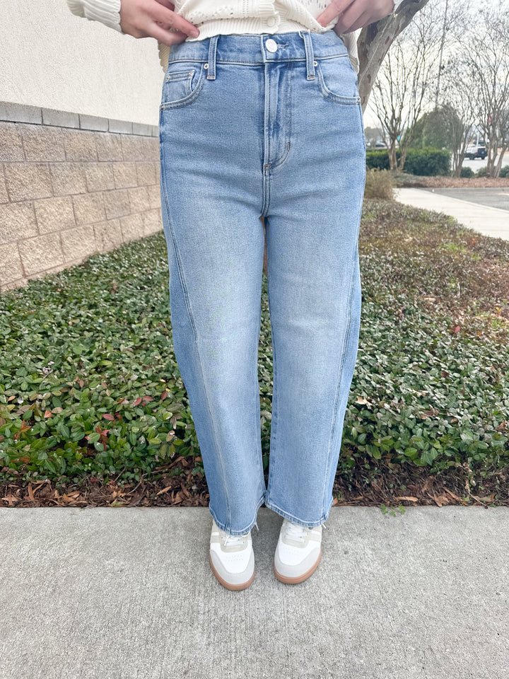 Luna High Rise Stretch Crop Bowed Jeans - Utopia