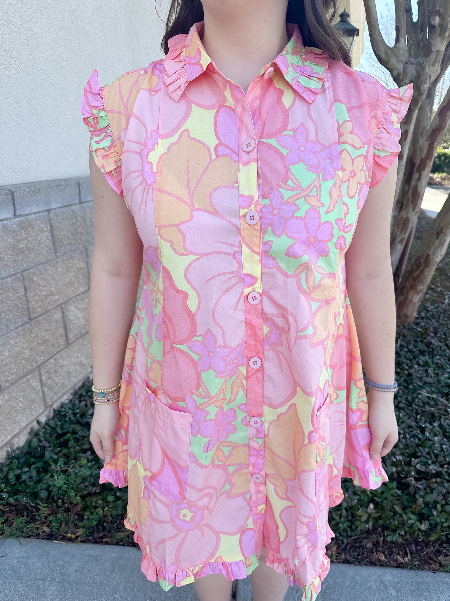 Andrea Pastel Pocket Mini Dress