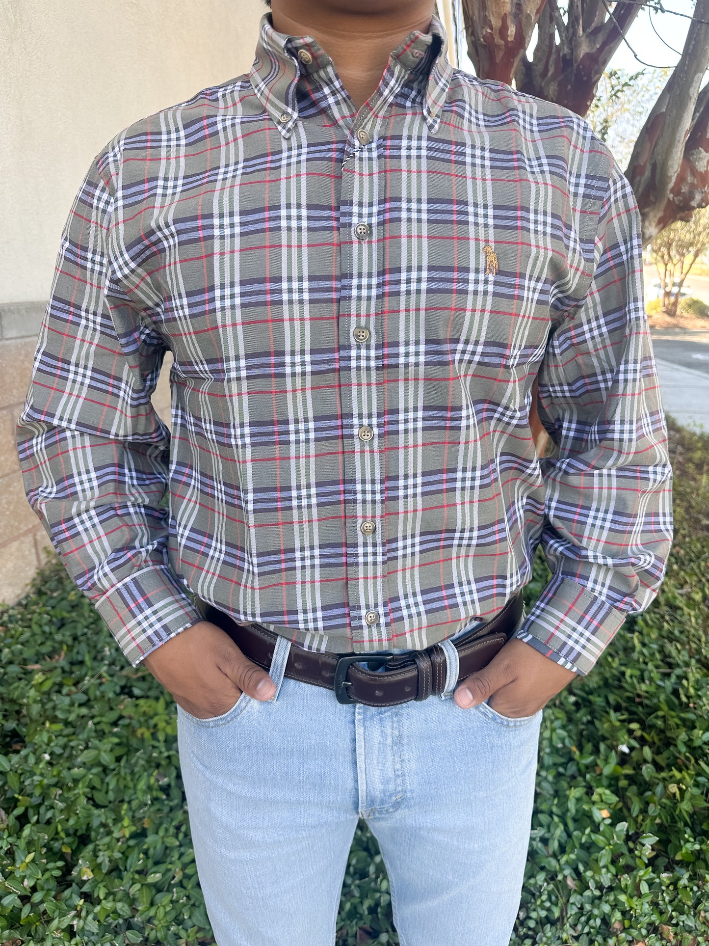 S. Casanova Turkey Roost Plaid Button Down