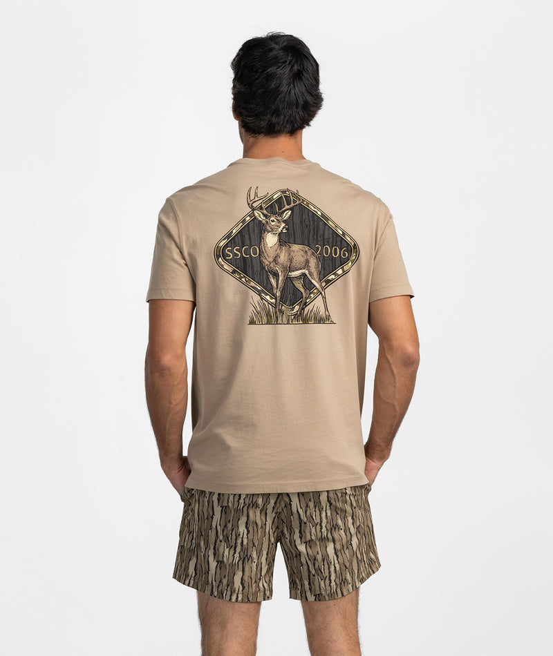 SSCO Men’s Woodland Whitetail S/S T-Shirt - Chinchilla
