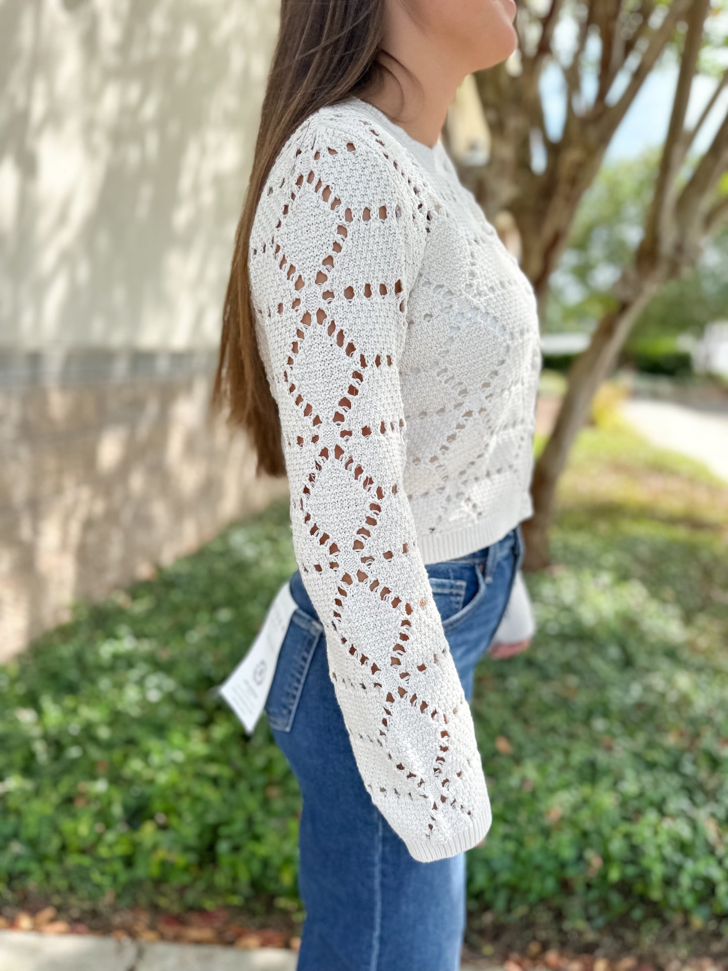Rosalyn Sweater Cardigan - Crystal
