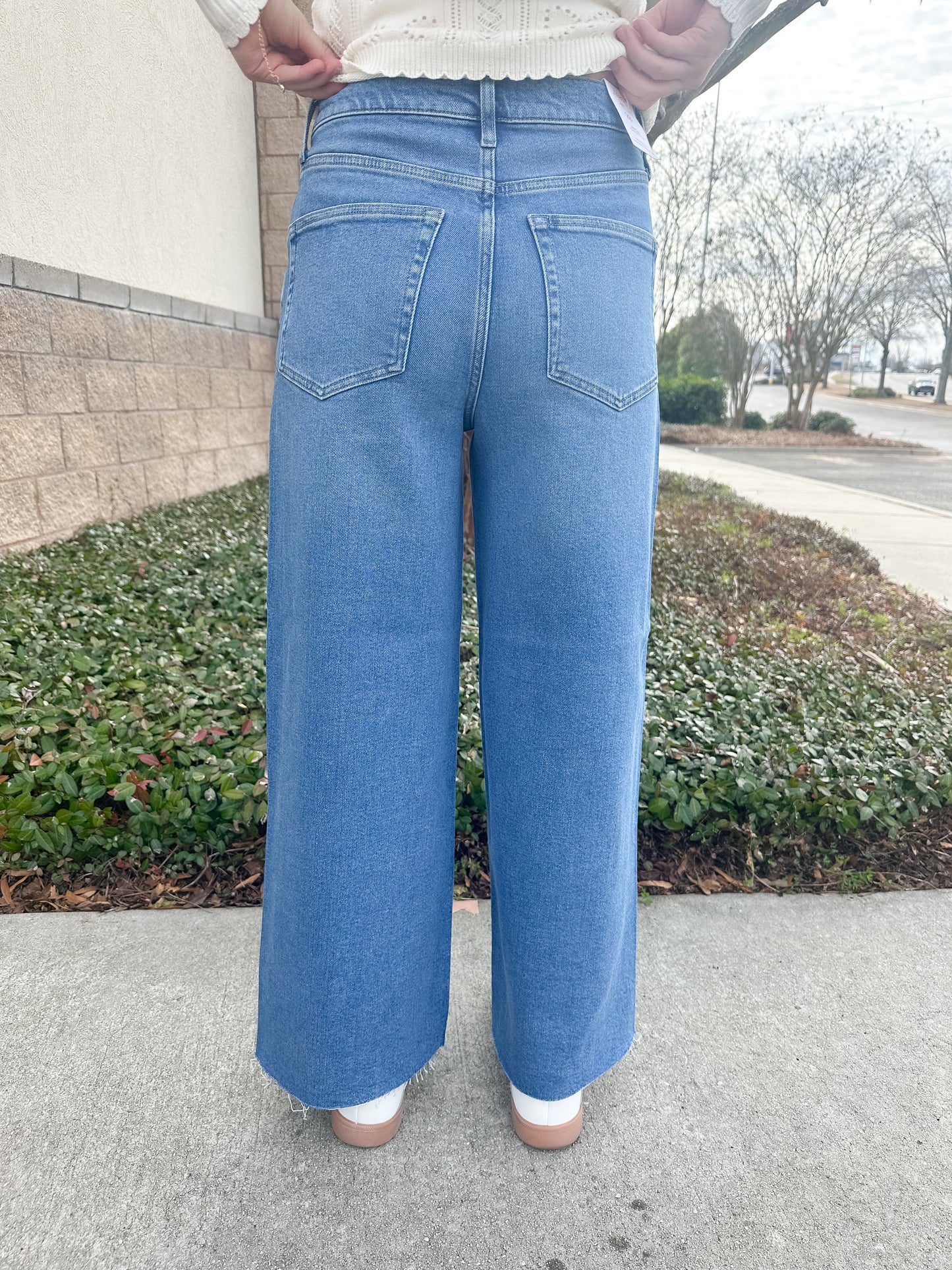 Nova Crop High Rise Wide Leg Denim - Fresca