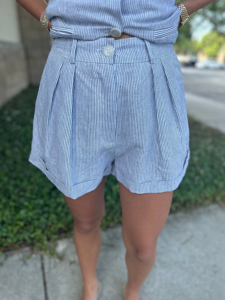 Chambray Striped Short
