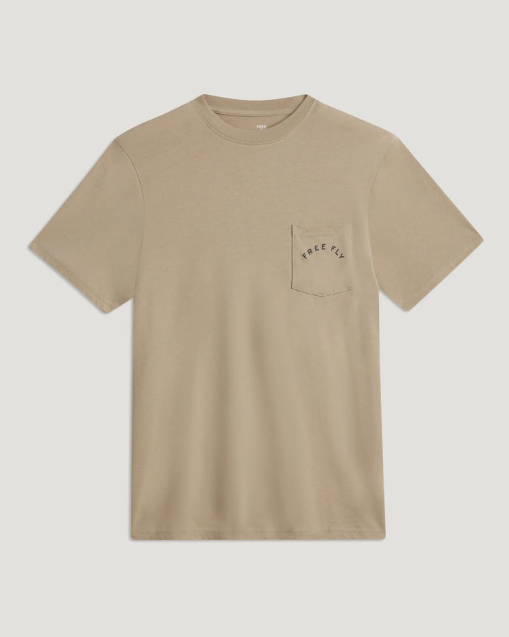 Free Fly Mens Target Species Pocket Tee - Coriander