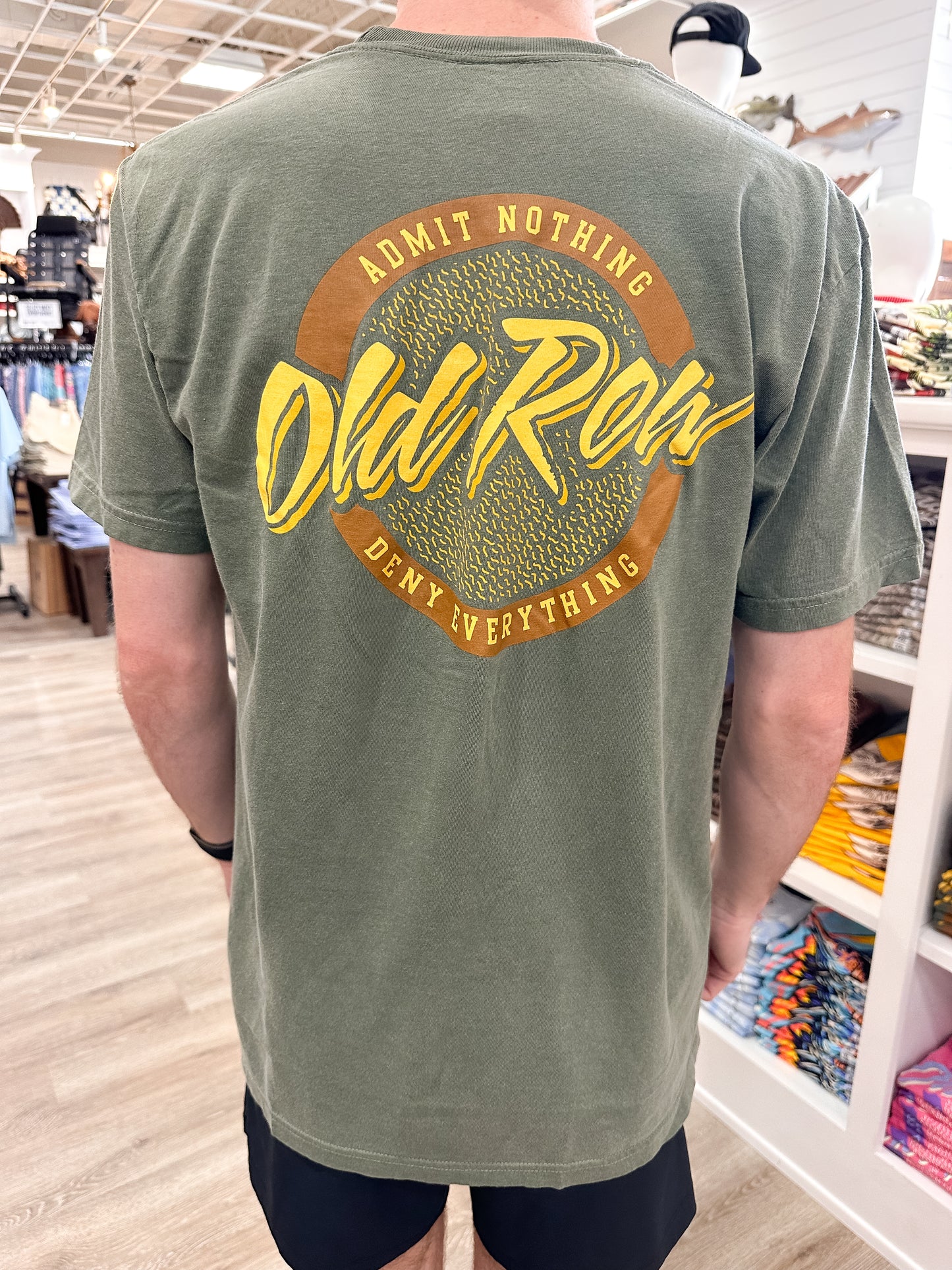 Old Row Circle Logo S/S Pocket T-Shirt - Moss