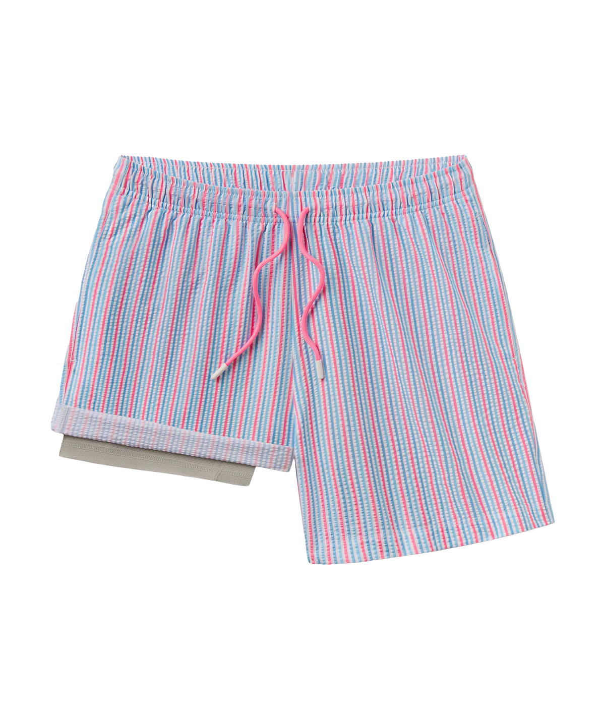 SSCO Men’s Clubhouse Seersucker Swim Shorts - Berry Tide