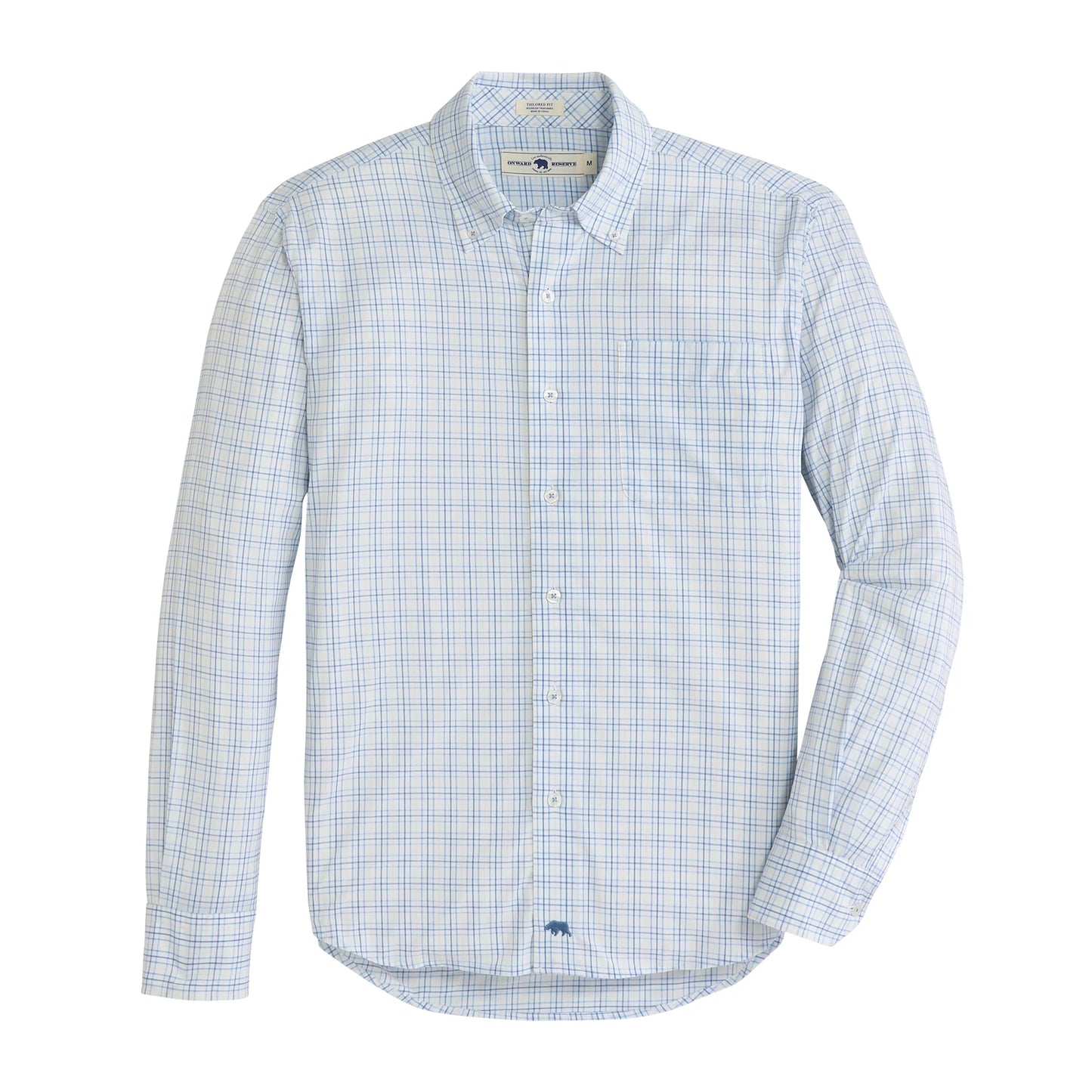 Onward Reserve Seacrest Tailored Fit Performance Button-Down - Silver Birch
