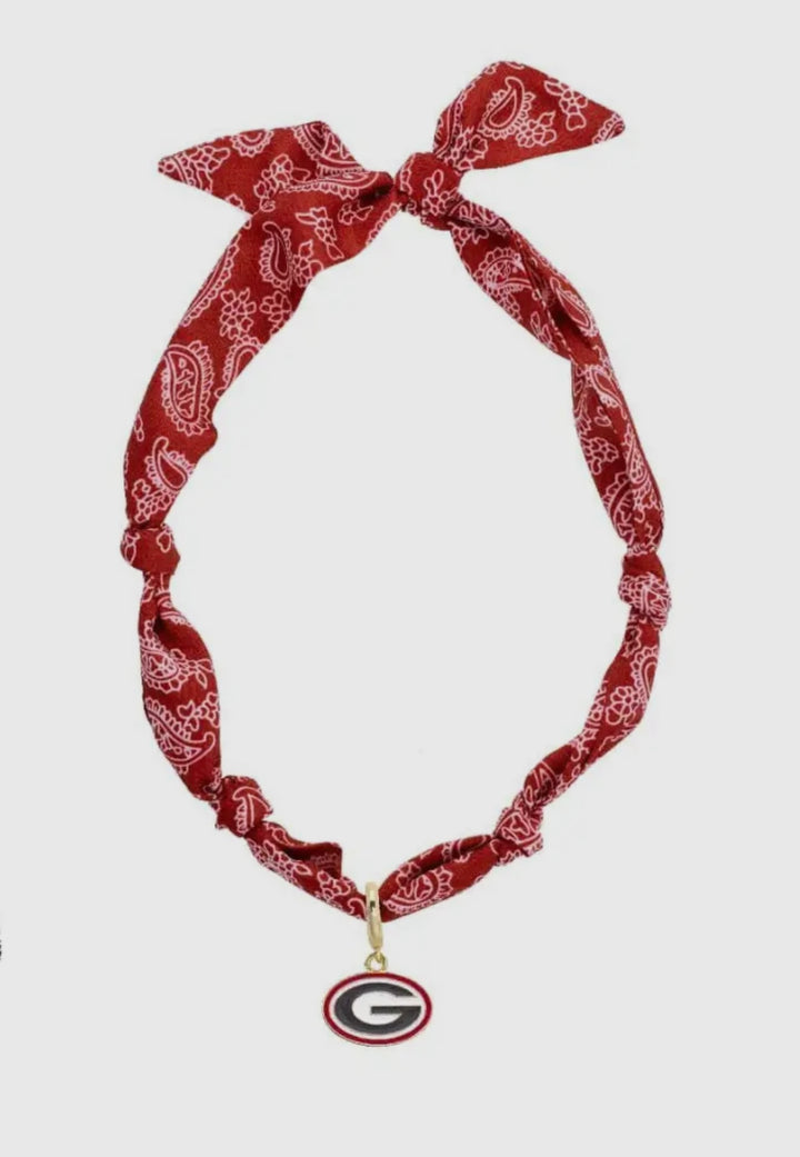 GA Bulldogs Logo Bandana Scarf Necklace