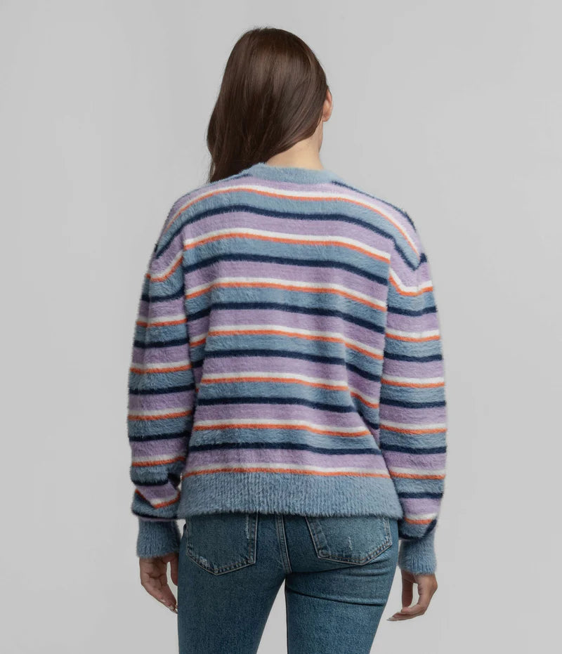 SSCO Women’s Crewneck Intarsia Sweater - Vivid Horizon