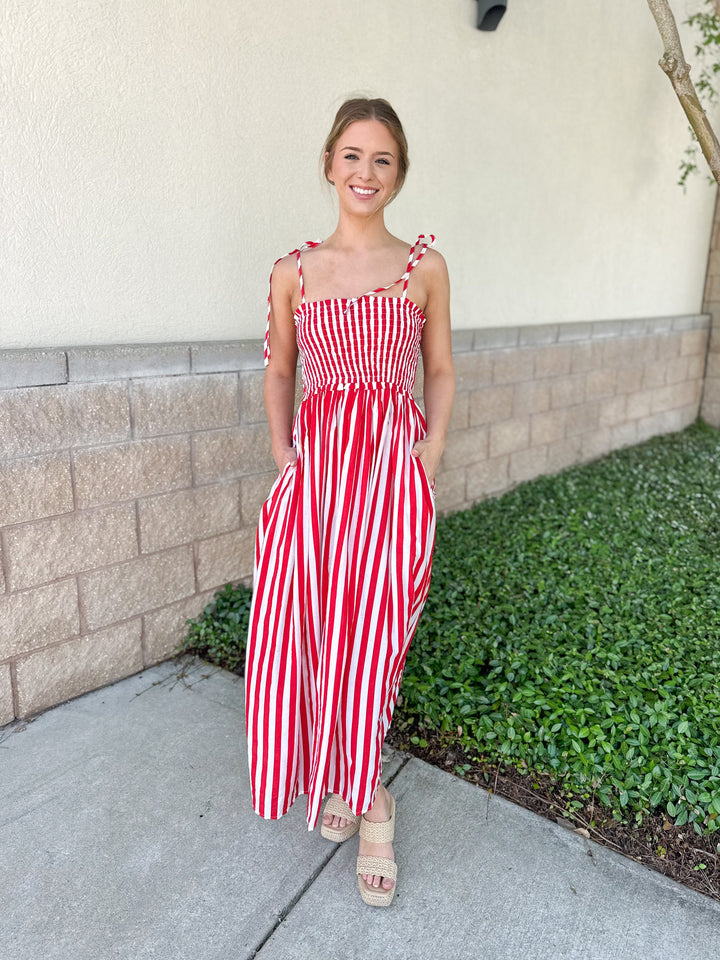 Serena Striped Maxi Dress