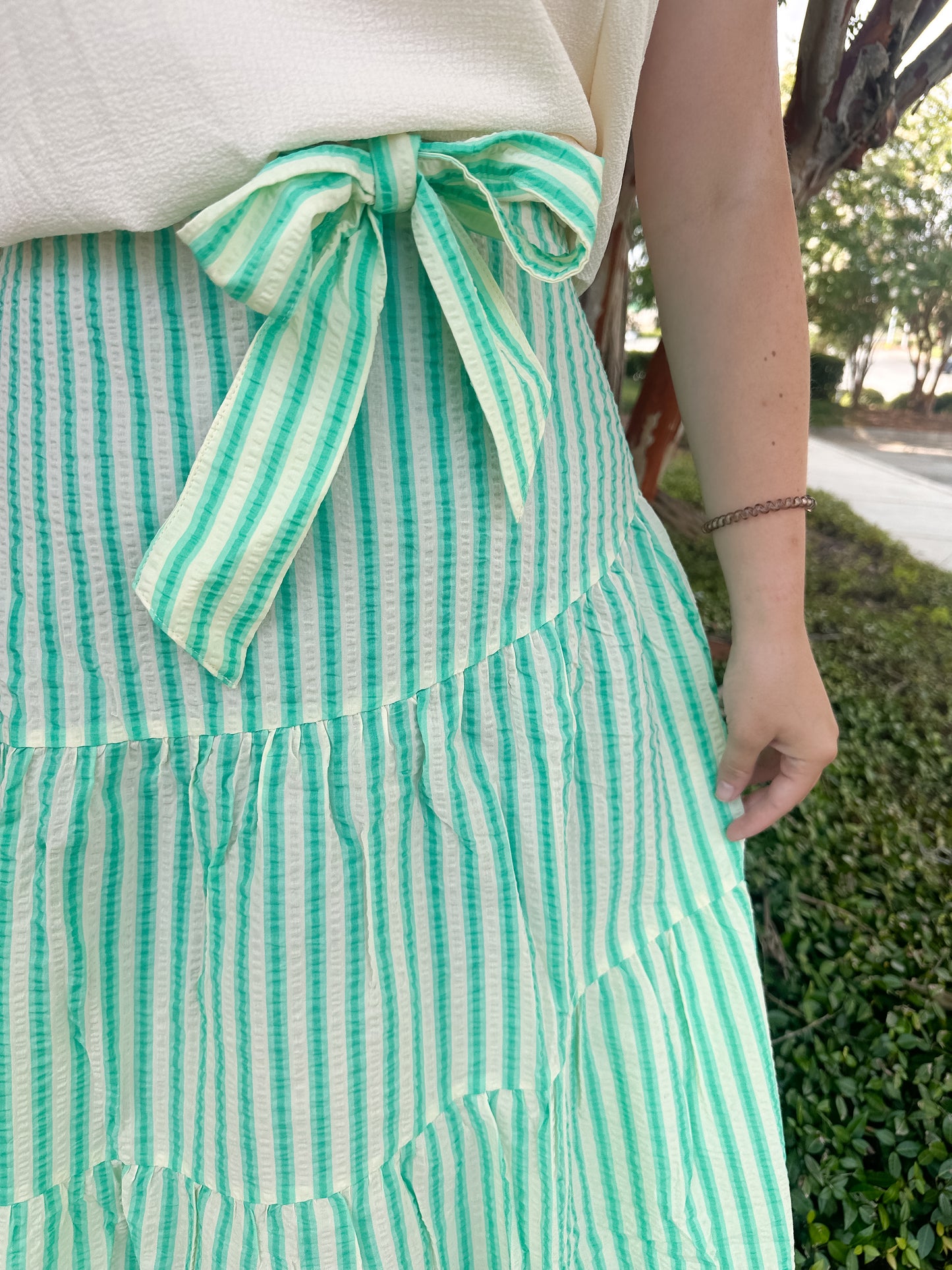 Delia Tie Maxi Skirt