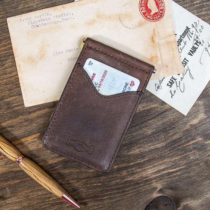 Mission Mercantile Campaign Leather Small Wallet - Smoke